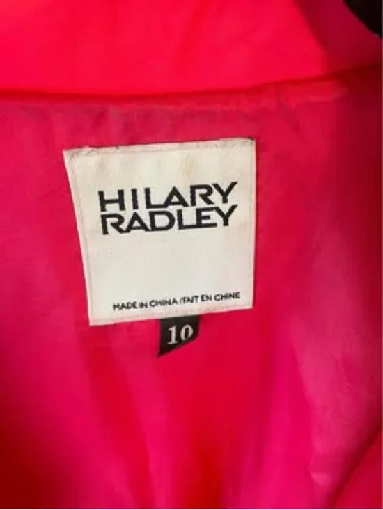 Hilary Radley Bright Red Lightweight Trench Coat - Picture 3 of 4
